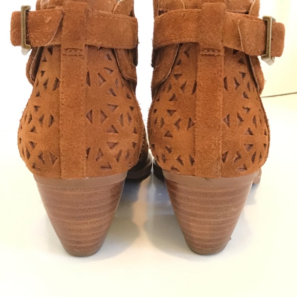 SBICCA Suede Ankle Boots Bohemian Chunky Block Heel Booties Women’s Size 7 - Picture 9 of 16